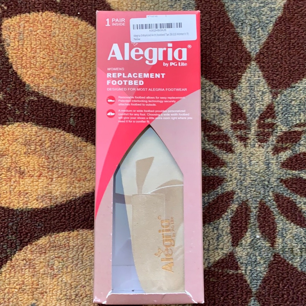 Alegria enhanced arch footbed size 39 NWT